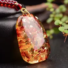 Great Compassion Curse Duobao Bracelet Beeswax Amber Tea Purple Lamper Blood Purple 108 Bead — feature 29