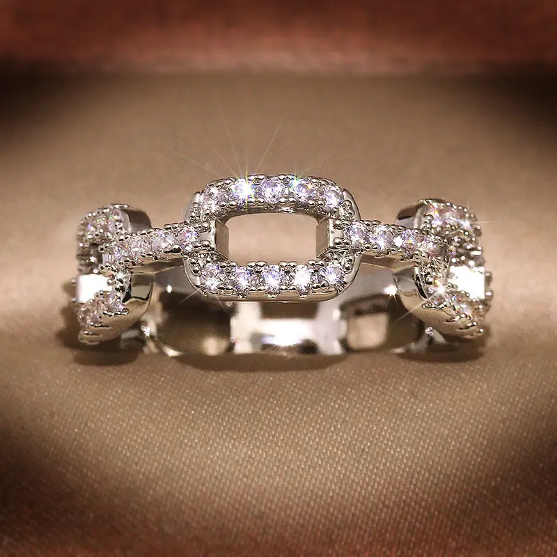 High-End Live Explosions Full Diamond Love Ring for Women - Image 5
