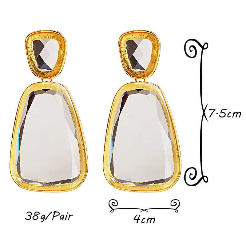 Golden Geometric Earrings for Women