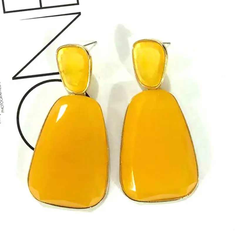 Golden Geometric Earrings for Women