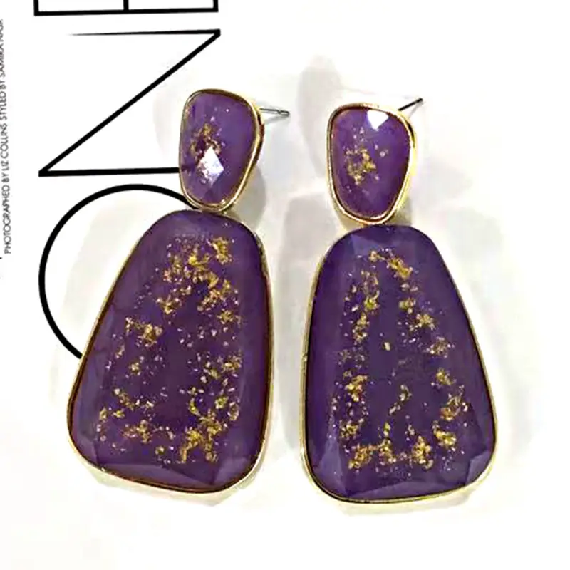 Golden Geometric Earrings for Women