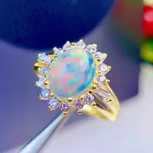 Blue Peacock Adjustable Silver Ring for Women — feature 3