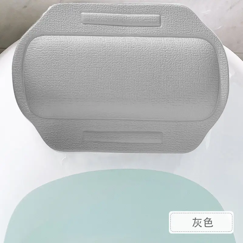 Gray PVC Foam Bath Headrest Pillow - Image 7