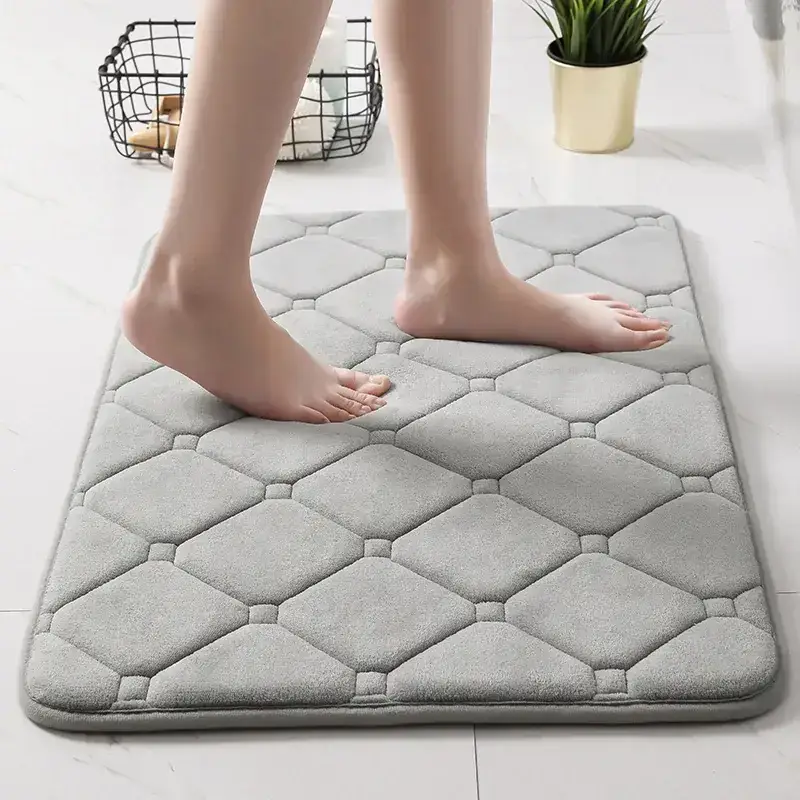 Red Water Absorbent Floor Mat for Bathroom & Kitchen - Image 9
