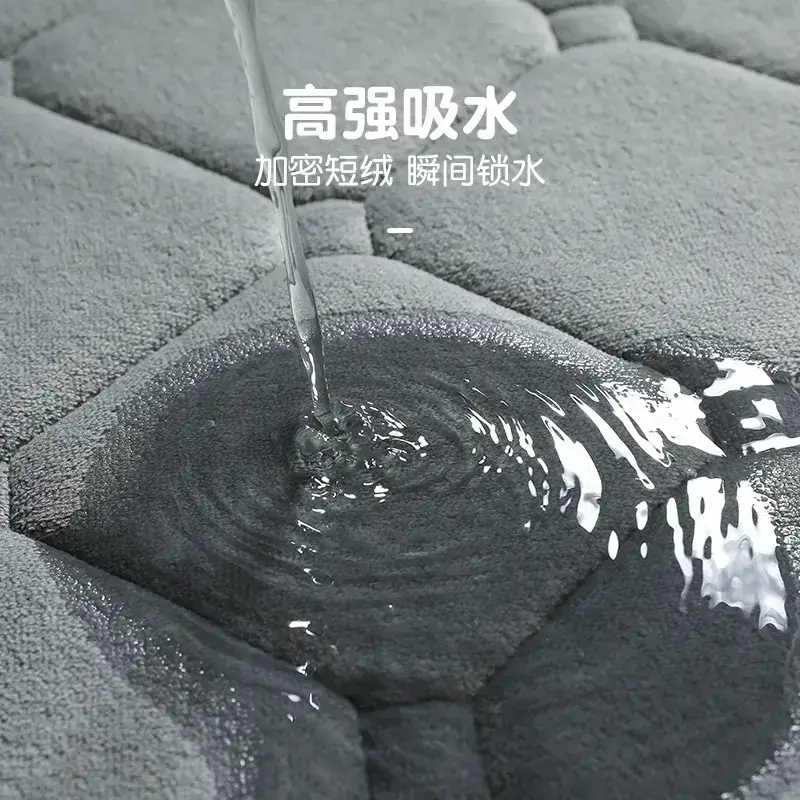 Red Water Absorbent Floor Mat for Bathroom & Kitchen - Image 11