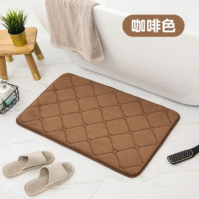 Red Water Absorbent Floor Mat for Bathroom & Kitchen - Image 2