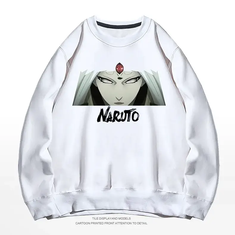 Naruto Anime Crewneck Sweatshirt Grey Long Sleeve - Image 2