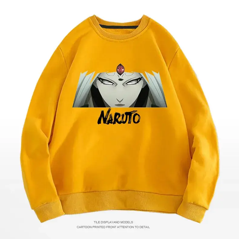 Naruto Anime Crewneck Sweatshirt Grey Long Sleeve - Image 3