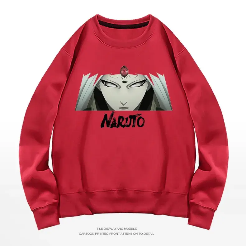 Naruto Anime Crewneck Sweatshirt Grey Long Sleeve - Image 4