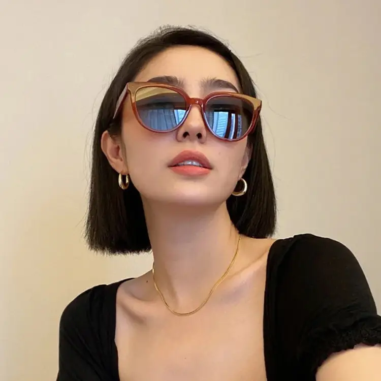 Kedun Brown Sunglasses 2020 Retro UV Protection - Image 10