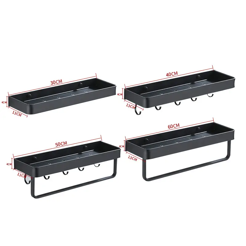 Bathroom Towel Rack Wall-Mounted Aluminum Storage - Image 20