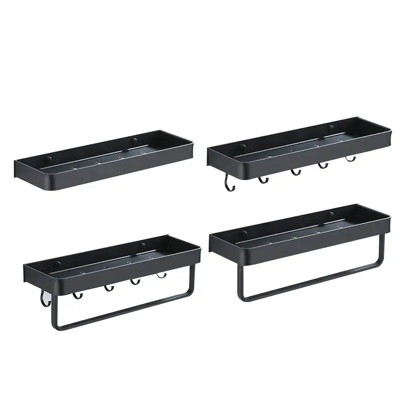 Bathroom Towel Rack Wall-Mounted Aluminum Storage - Image 21