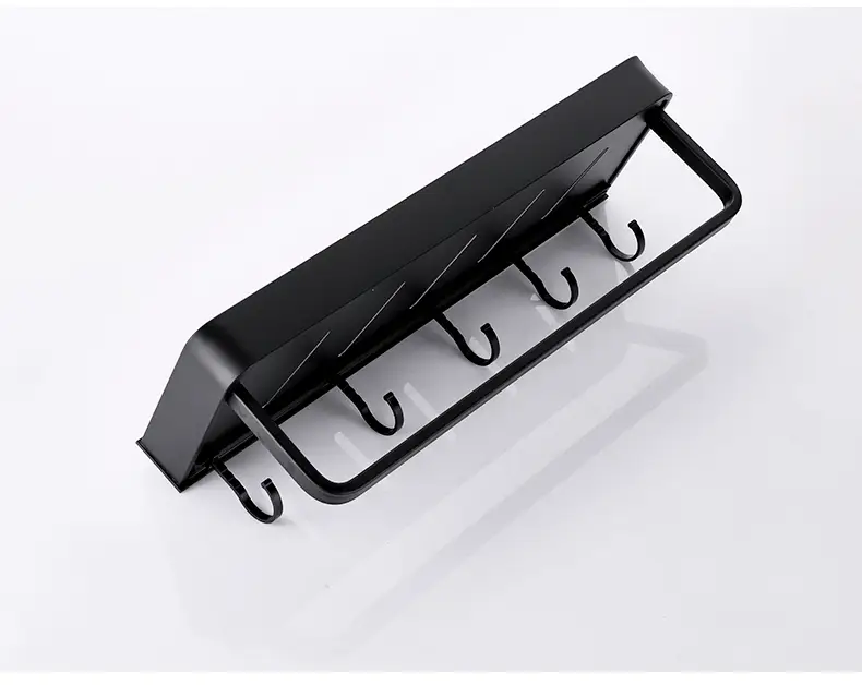 Bathroom Towel Rack Wall-Mounted Aluminum Storage — feature 14
