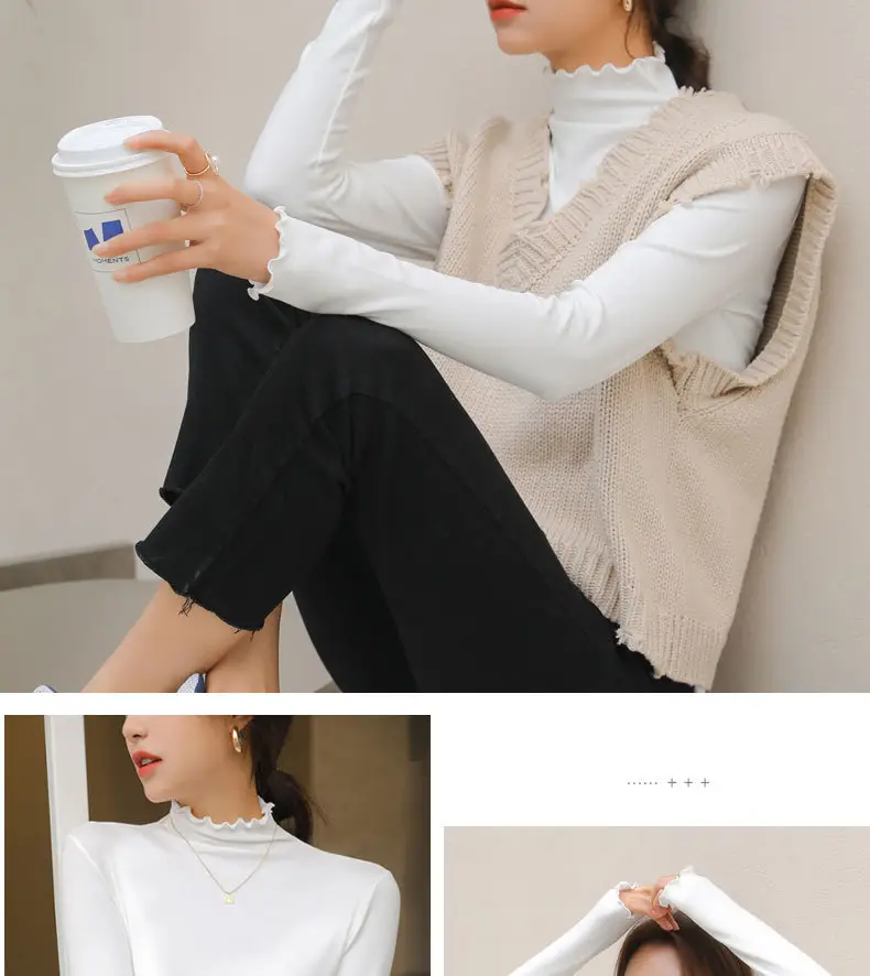 Women Fleece Turtleneck Black Bag Shoulder Bag — feature 22