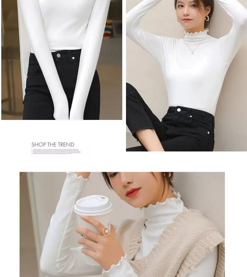 Women Fleece Turtleneck Black Bag Shoulder Bag — feature 23