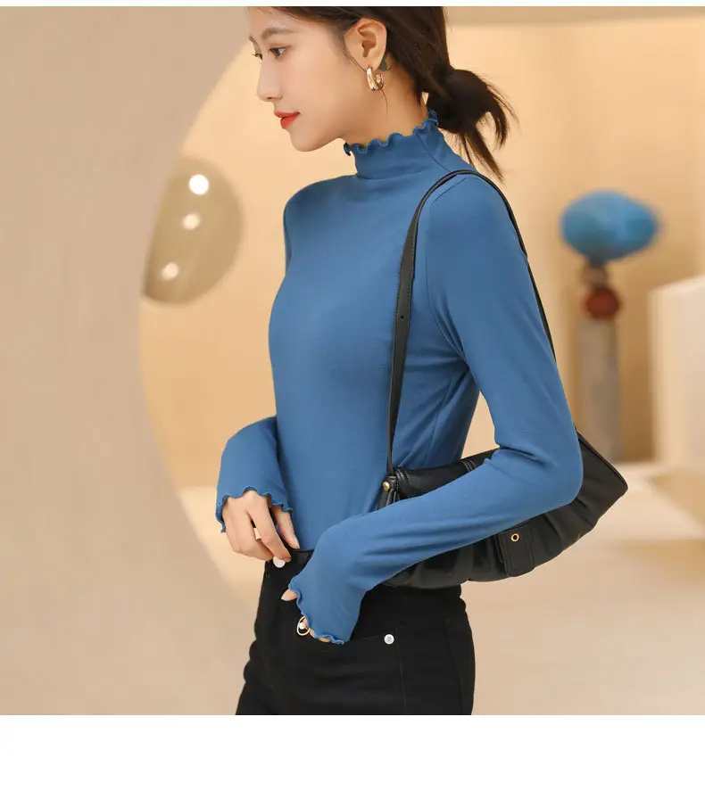 Women Fleece Turtleneck Black Bag Shoulder Bag — feature 28