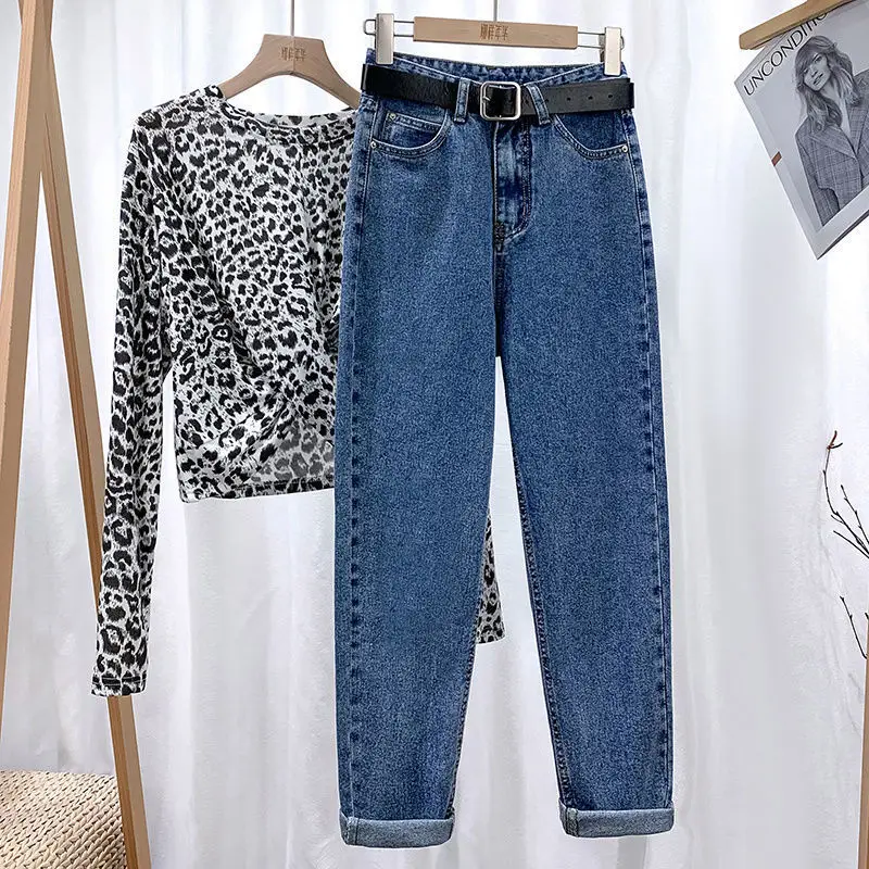 Korean Style Slimming Denim Pants High Waist 2020 - Image 5