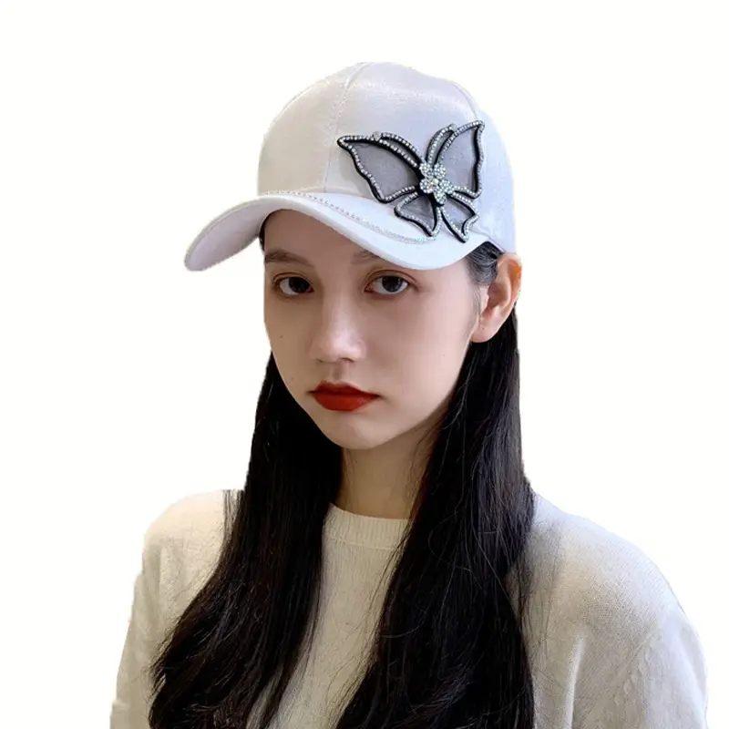 Women's Butterfly Sun Hat White Korean Style