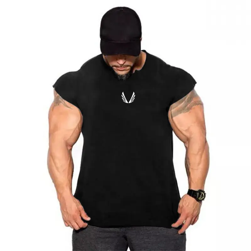 Men's Blue Muscle Waistcoat Vest Gym Vest