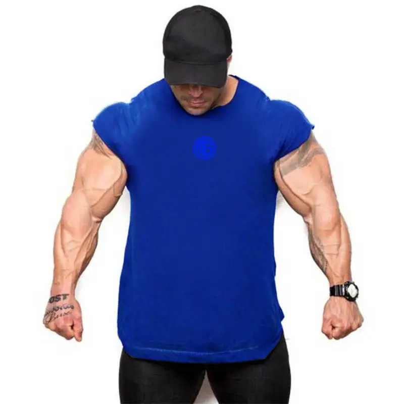 Blue Muscle Sleeveless Waistcoat Vest for Men
