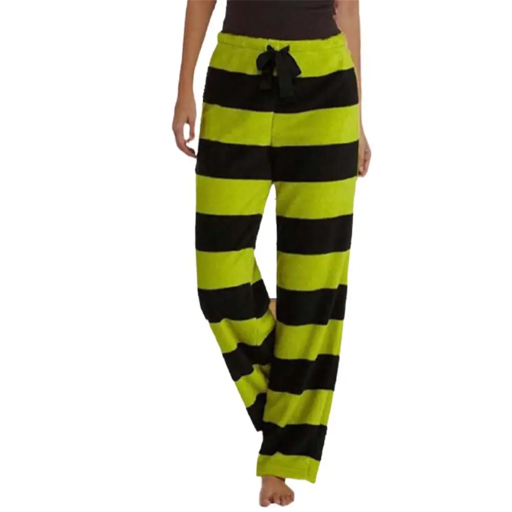 2022 Christmas Grinch Stole Printed Striped Trousers