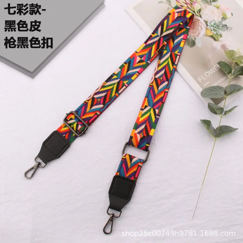 Adjustable Black Leather Wide Shoulder Strap for Women - Image 15