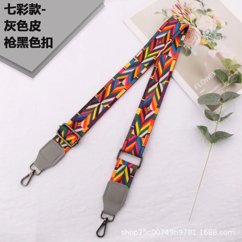 Adjustable Black Leather Wide Shoulder Strap for Women - Image 18