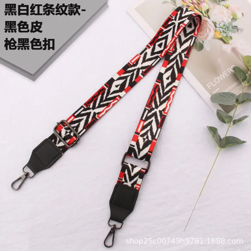 Adjustable Black Leather Wide Shoulder Strap for Women - Image 7