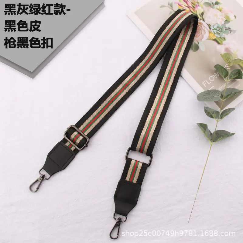 Adjustable Black Leather Wide Shoulder Strap for Women - Image 9