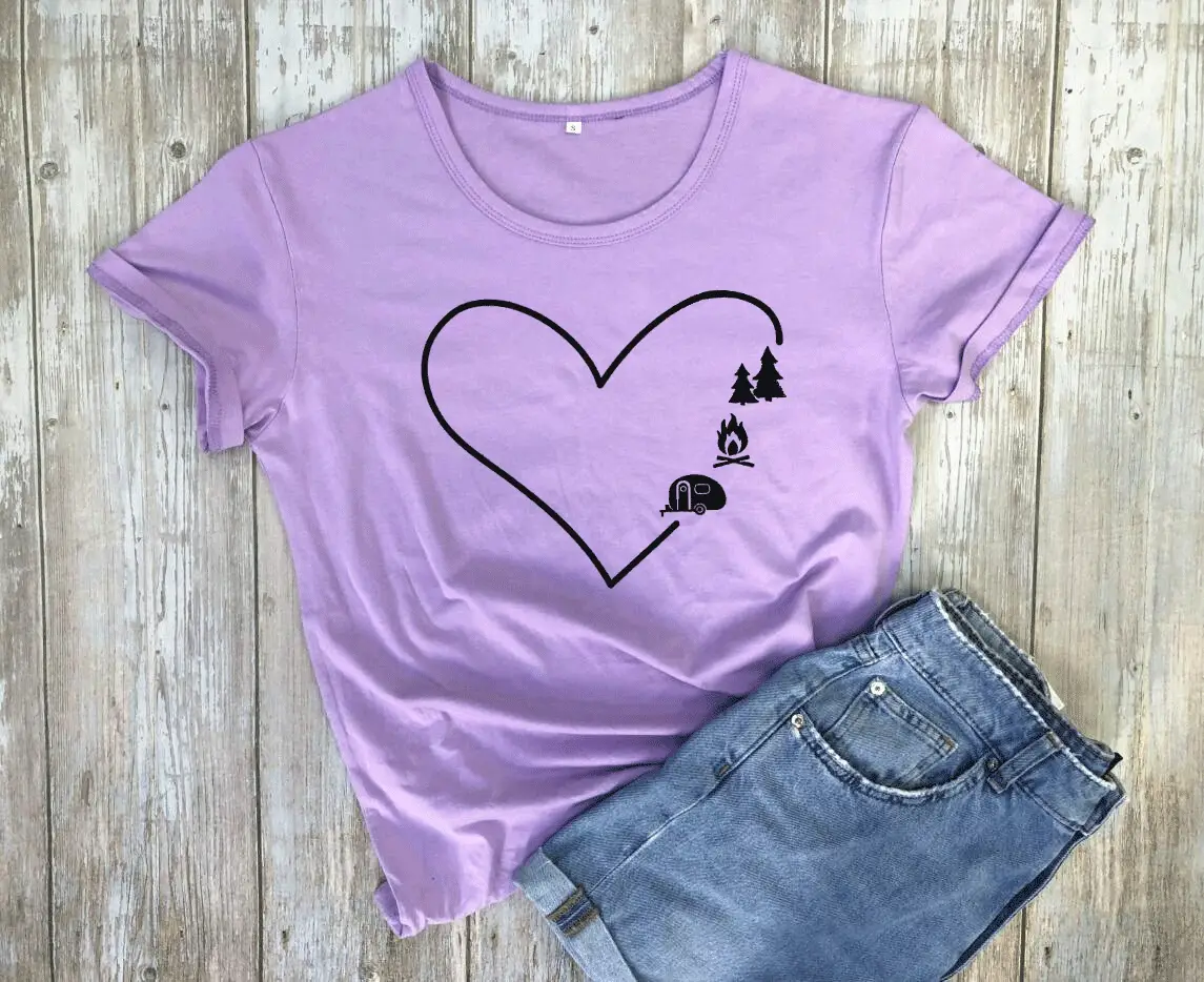 Women Grey Heartless Love Graphic T-Shirt