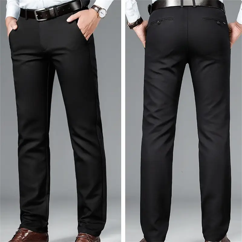 Men's Thick Fleece Lined Black Pants Large Winter Casual