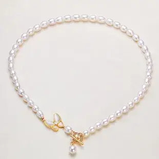 Pearl Necklace for Women 18K Gold Antlers Design — feature 27