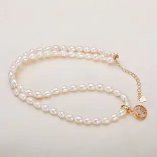 Pearl Necklace for Women 18K Gold Antlers Design — feature 9