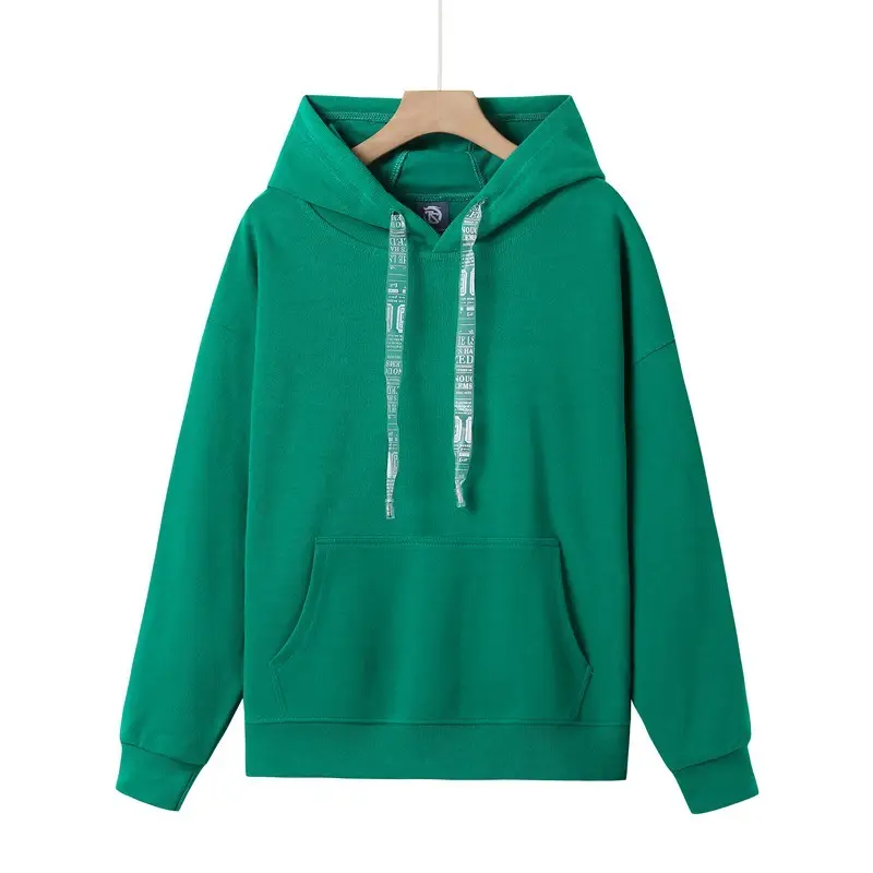 Black Printed Hoodie Round Neck Casual Wear - Image 4