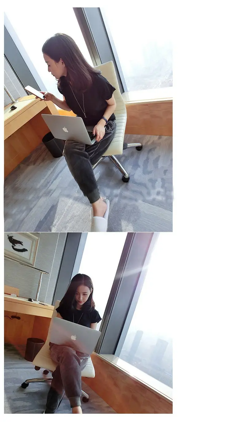 Women Velvet Warm Pants Black 2025 Korean Style — feature 11