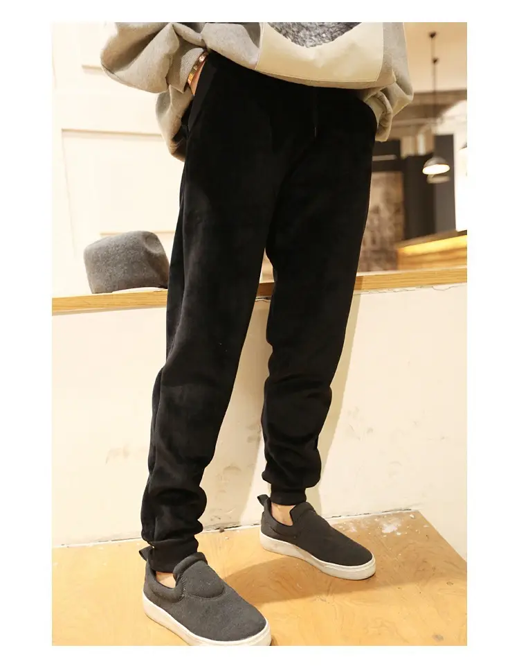 Women Velvet Warm Pants Black 2025 Korean Style — feature 7
