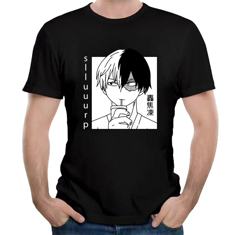 Cross-Border My Hero Academia Large T-Shirt Black - Image 6