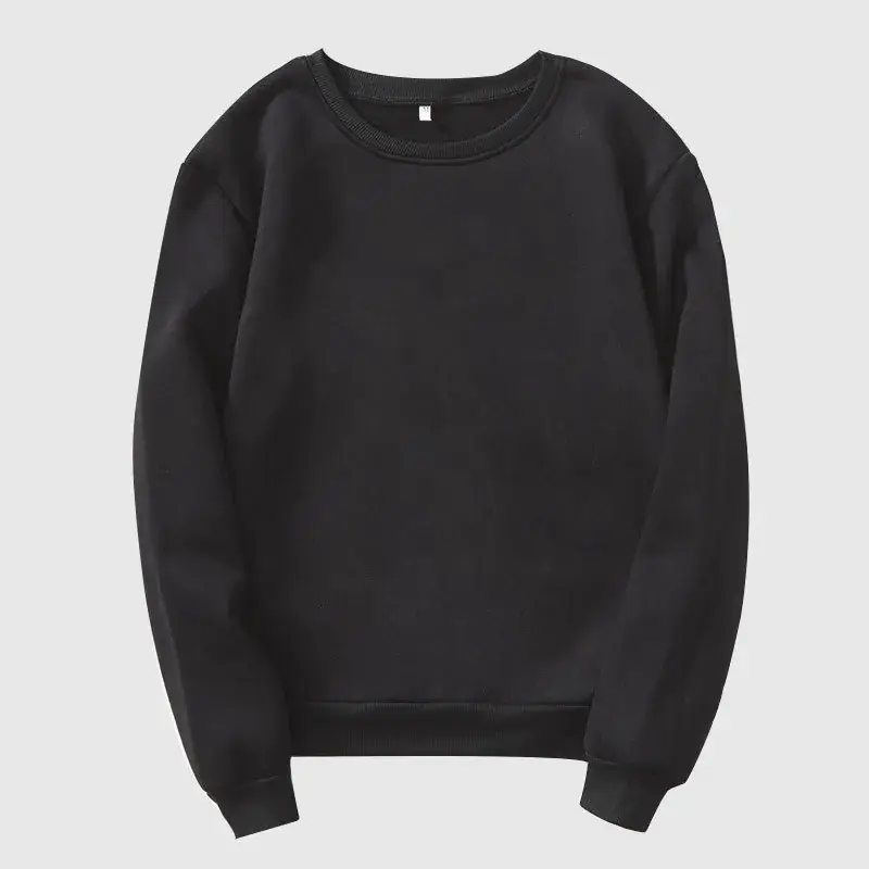 Gray Fleece Pullover Sweatshirt for Men Women Round Neck Casual Wear - Image 5
