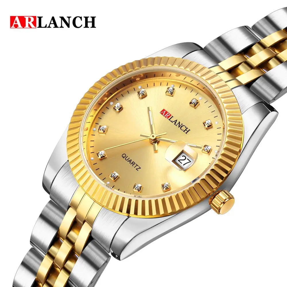 Couple's Luxury Quartz Watches with Diamonds & Ip Vacuum Plating - Image 4