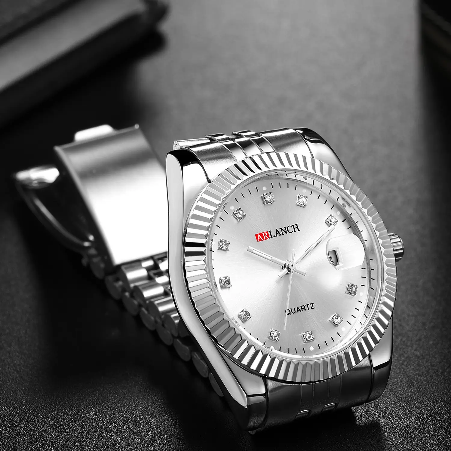 Couple's Luxury Quartz Watches with Diamonds & Ip Vacuum Plating - Image 7