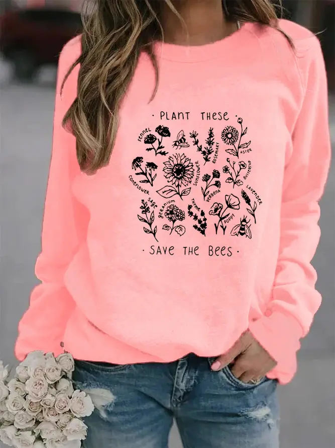 Red Christmas Crewneck Vests with Floral Print - Image 3