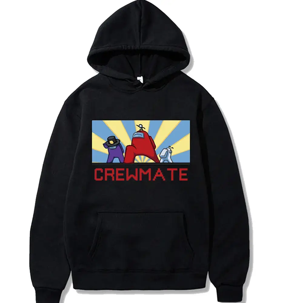White Cross-Brand Hooded Sweatshirt with Cartoon Design