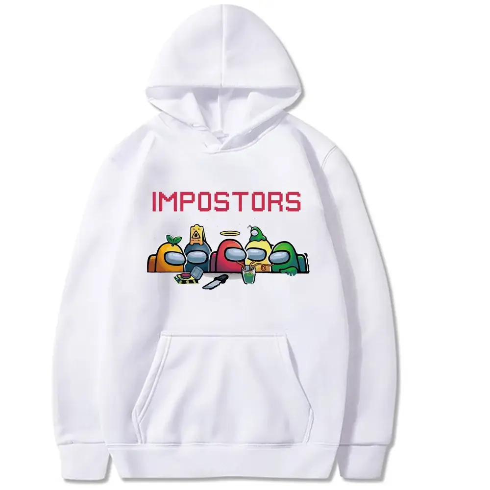 White Cross-Brand Hooded Sweatshirt with Cartoon Design