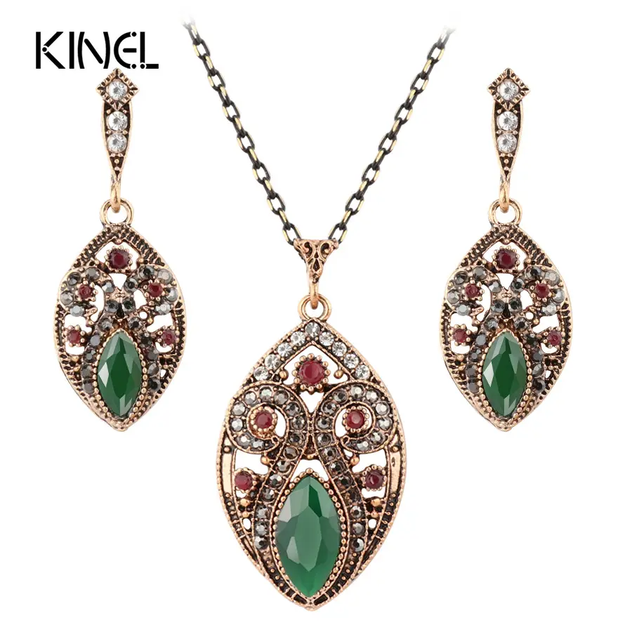 Three Piece Bohemian Silver Necklace Earrings Ring Set — feature 5