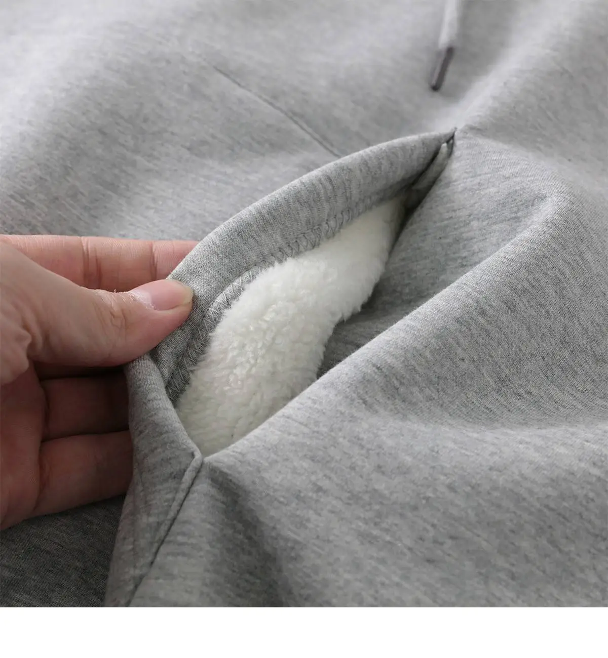 Winter Velvet Hoodie Women Grey White Harajuku Style — feature 13