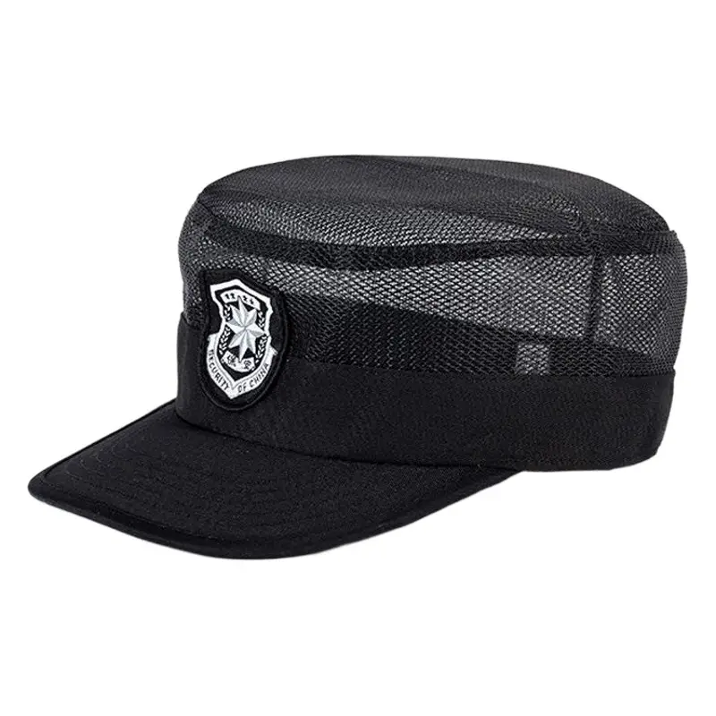 Dark Blue Mesh Security Cap with Emblem