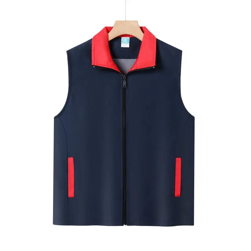 Yellow Full-Zip Vest with Collar & Side Pockets - Image 3
