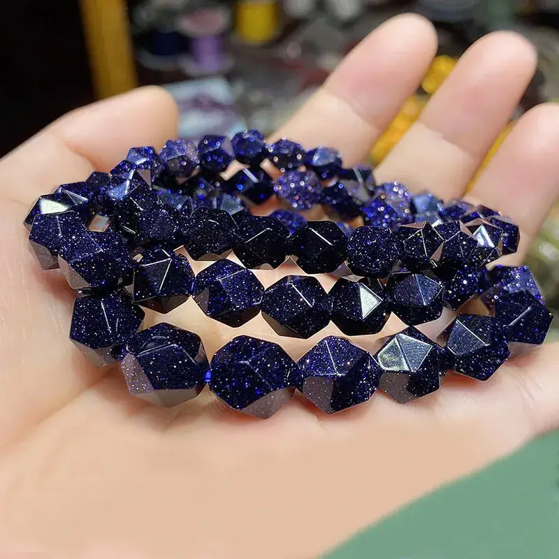 Black Faceted Diamond Face Bracelet for Women Men - Image 7