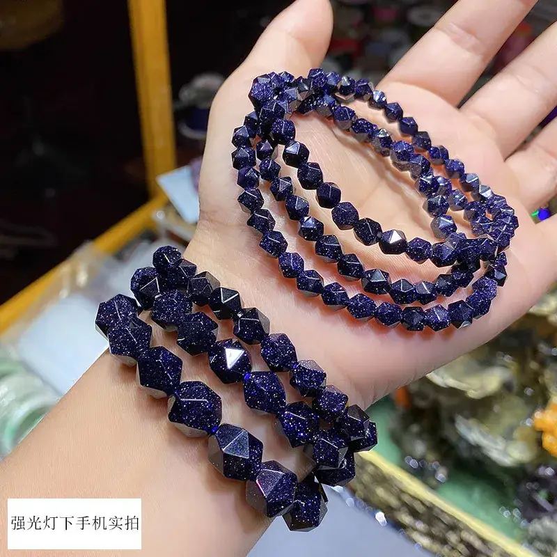 Black Faceted Diamond Face Bracelet for Women Men - Image 8