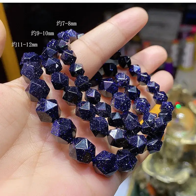 Black Faceted Diamond Face Bracelet for Women Men - Image 9